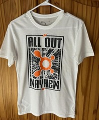 NEW Orange Theory Fitness All Out Splat Logo Women’s Size XS White T-Shirt