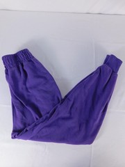 YO Sweatpants Womens Small Purple Elastic Waist Tapered Joggers Pockets Lounge