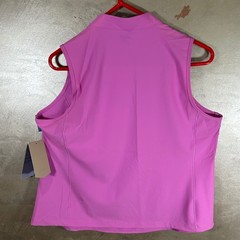 Avia Womens 3XL Tricot Tank Top Quarter Zip Fleur Pink Sleeveless New