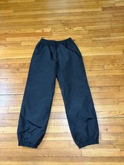 Columbia Womens Windbreaker Rain Pants Size Large Black 100% Nylon Elastic Waist