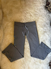 Vintage | rare Free People super low rise wide leg bootcut flare grey sweatpants