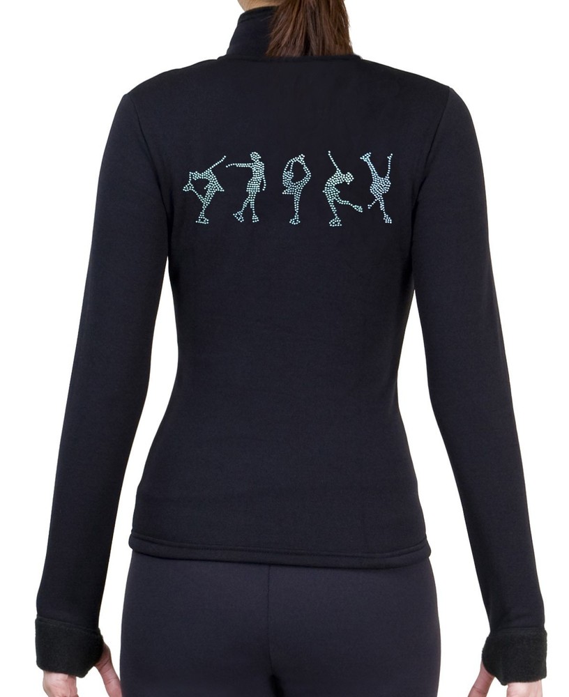 Figure Skating Polartec Fleece Jacket Rhinestone JR224 – Aqua