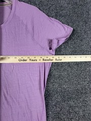 Smartwool T Shirt Womens Merino Purple Base Layer Tee Size XL Striped Outdoors