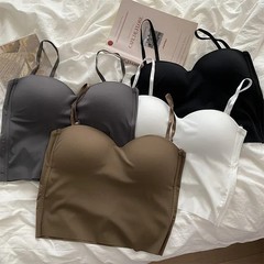 1pc Popular Cool Solid Knitted Yoga Gym Tank Top Bra Seamless Skin-Friendly