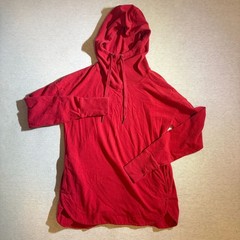 Sweaty Betty Red Lightweight Long Sleeve Hooded Pullover