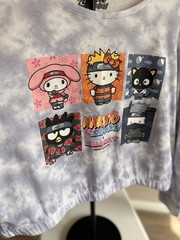 Hello Kitty and Friends Tie Dye Sweatshirt Women’s Junior 19 Naruto Shippuden