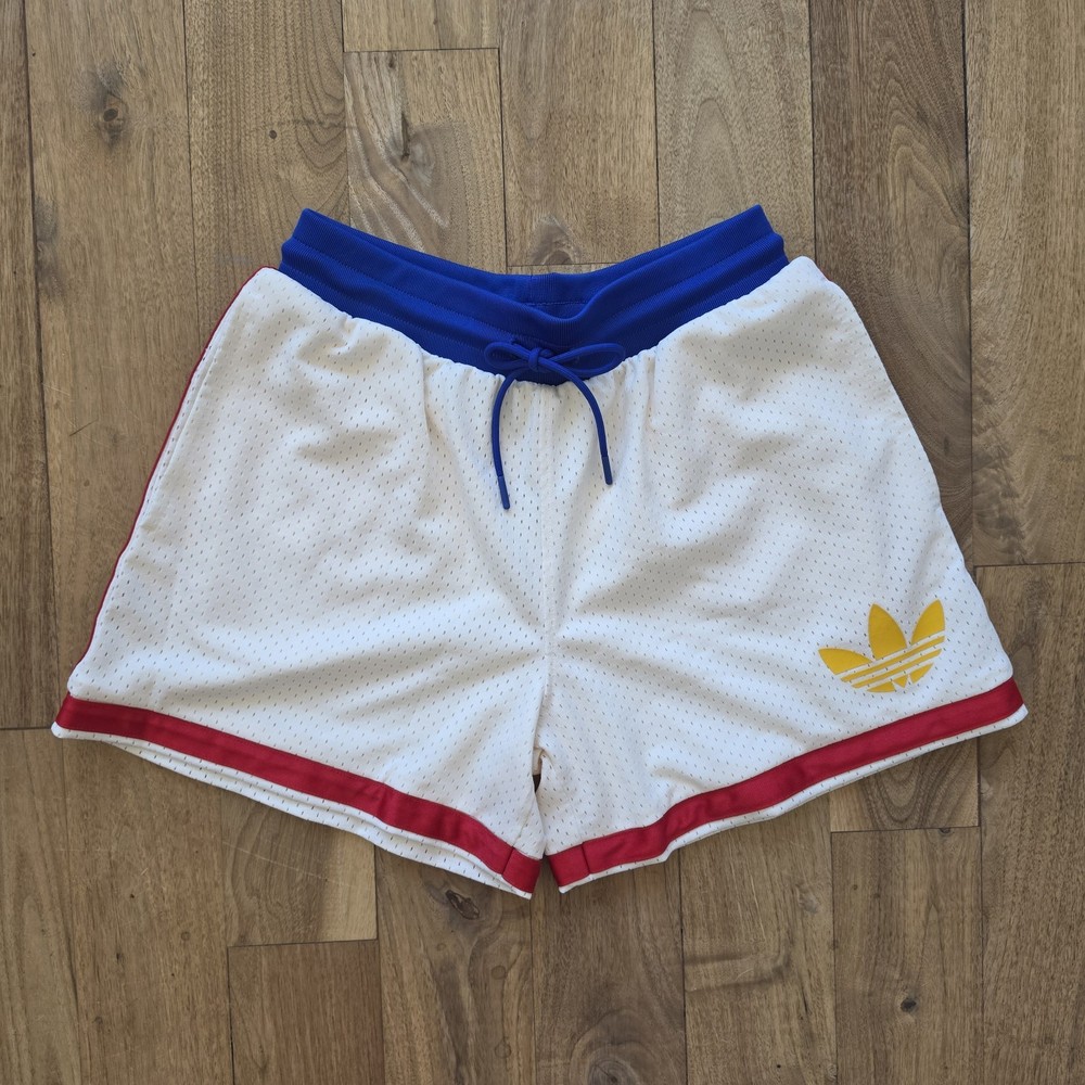 NWT Red, white and blue Adidas unisex OG Mesh Trefoil Basketball shorts size XS