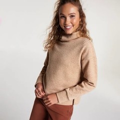 CALIA Sweatshirt Women’s Medium Lunar Jacquard Funnel Neck Beige Textured