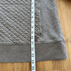 L.L. Bean Womens Quilted Quarter Zip Pullover Top Size Small Grayish Brown