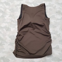 Athleta Tank Top Womens 34B Brown Pullover Padded Sleeveless