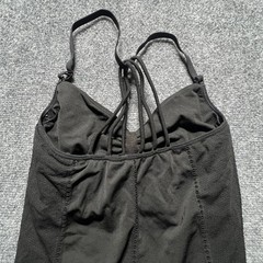 Athleta Renew Strappy Tank Top Black Seamless Yoga Camisole Small 383944