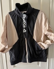 Reebok Women’s Black Focus Track Jacket with Front Flap & Pockets Size Small