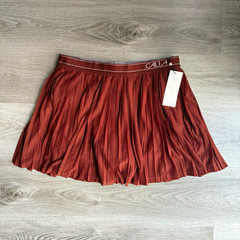 NWT CALIA Court High-Rise Pleated Mesh Skort UPF 50+ Pockets L