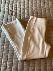 Lululemon Ribbed Softstreme Flare Zip-Leg High-Rise Cropped Pant bone sz 8