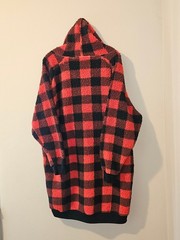 Disney Minnie Mouse Buffalo Plaid Fleece Hoodie Loungewear Oversized XL