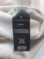 Danskin Women’s Sleeveless Half Zip Crop Pullover Small Beige Stretch
