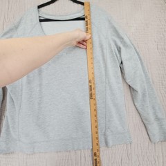 Sweaty Betty London Sweatshirt XXL Women Gray Modal Cotton Thumbhole Athleisure