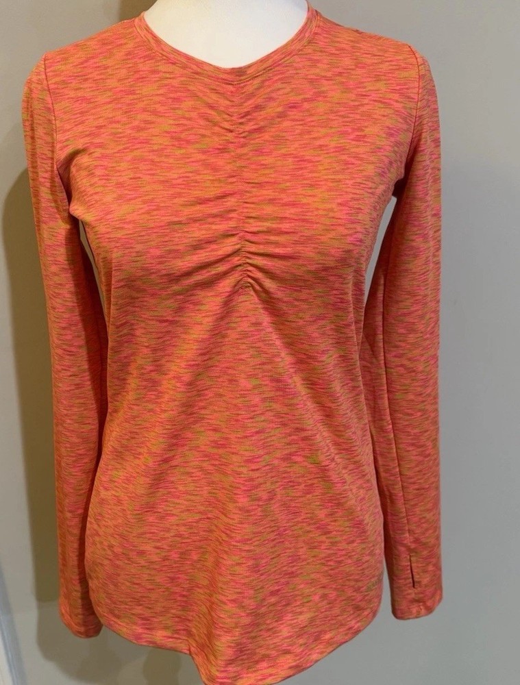 Saucony Women’s Medium Long Sleeve Performance Running Shirt Heather Orange