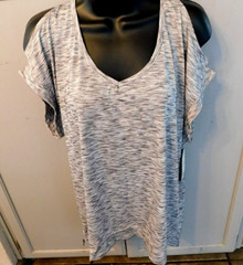 Balance Collection gray S/S tunic v-neck t-shirt women’s L NWT