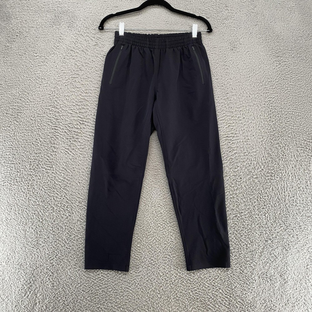 Outdoor Voices Jogger Pants Womens XS Black Woven Ankle Zip Pockets Drawstring
