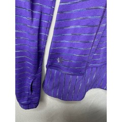 Athleta Purple Striped Long Sleeve Performance Top with Thumbholes Small
