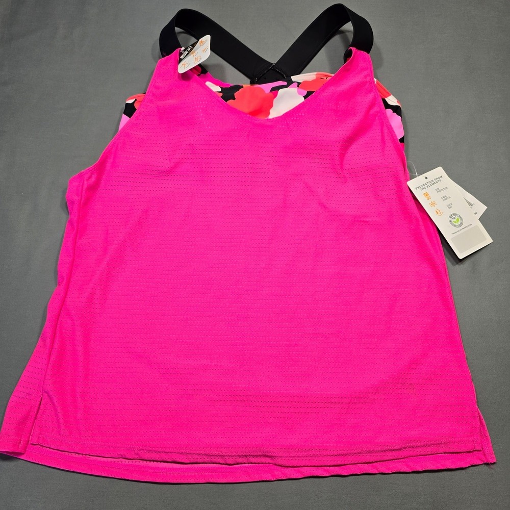ZeroXposur Pink Tank NEW $44 Stretch Sporty 2-In-One Activewear Top Women Size S