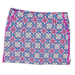 Golftini Candy Land Skirt Skort Pink Blue Green White Geo Print Golf Tennis Sz 6