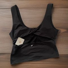 Fabletic Oasis Twist Built-In Bra Tank Black XL
