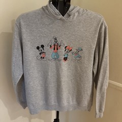 Disney Mickey Mouse Women’s Heather Grey Pullover Hoodie Size L