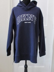 DKNY Sport Hoodie Women’s Navy Soft 3D Varsity Oversized Tunic Various sizes NWT