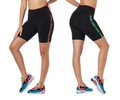 Zumba Glow Biker Shorts – Bold Black ~ sz XS ~ New! Free Shipping!