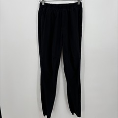 Adidas Joggers Tapered Drawstring Lightweight Logo Solid Black Size S Womens