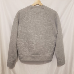 Beyoncé Ivy Park Stitched Quilted Logo Sweatshirt 2XS Gray Crewneck Pullover