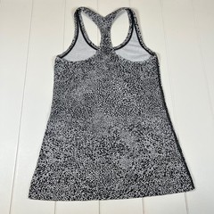 Lululemon Racerback Tank Top Black White Animal Print Athletic Yoga Gym Shirt