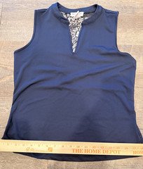 Tommy Bahama Everyday Active Tank Top Women’s Small Navy Blue Floral Mesh Back