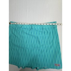 RipSkirt Hawaii Womens Skirt Large Teal Dotted Stripe Wrap Quick Dry Performance