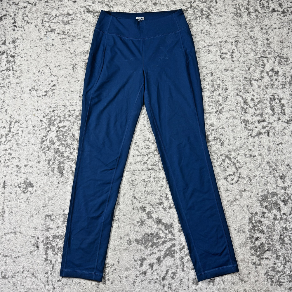 Duluth Trading Co Leggings Womens XS Blue Ankle Stretch Nylon Spandex Pockets