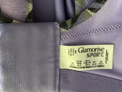 GLAMORISE SPORT Women’s Size 44D Purple Camo Wireless Activewear Sports Bra