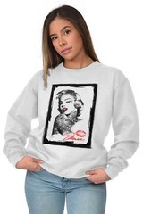 Kiss Lips Retro Vintage Hollywood Movie Star Womens or Mens Crewneck Sweatshirt