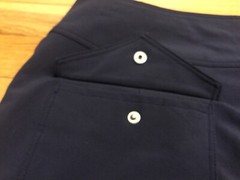 4 All By Jofit Women’s Navy Blue Capri Pants All Sport Activewear Snap Zip EUC 6