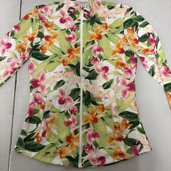 Tommy Bahama Everyday Active Full Zip Womens XS Floral Long Sleeve
