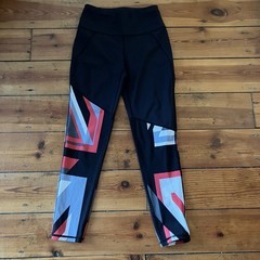 Sweaty Betty The Power Leggings XXS Union Jack UK Flag Gym Running Blue Red⁠