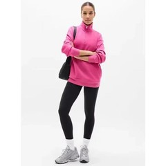 ATHLETA Forever Fleece 1/4 Zip Sweatshirt NWT – MEDIUM Jewel Pink #891664