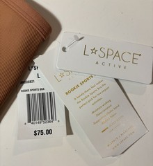 NWT L Space Active Rookie Sports Bra Sessions in Putty Womens L L*Space $75