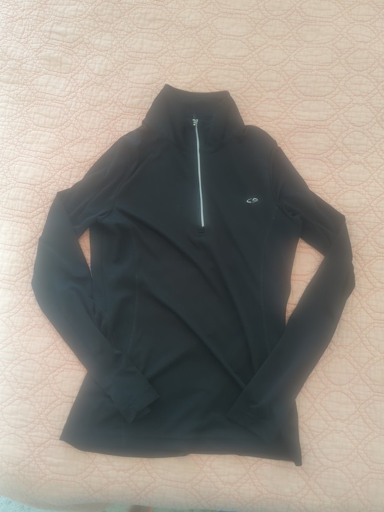 Champion Black 1/4 Zip Long Sleeve Performance Shirt Women’s M