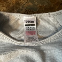 Gymshark Keyhole Back Crop Top Womens Size XS Gray Long Sleeve Thumbholes Shirt