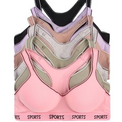 3/6 Pack Racerback Sports Bra Women’s High Impact Running Yoga Workout Bras 6826