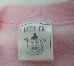 Women’s Sweatshirt Pink Size XL Dirty Pig 50% Cotton 50% Polyester Preshrunk EUC