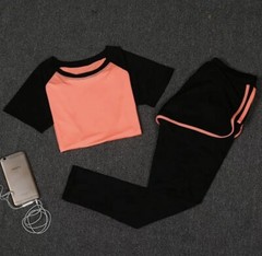 Women Sport Gym Yoga 4pcs 3 colors, pants, bra, t-shirt, short Workout