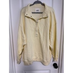 Aerie Women’s Oh Snap Sweatshirt in Cozy Yellow Oversized Size Large Sold Out